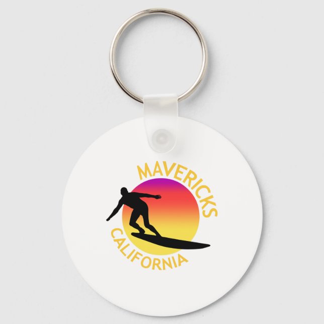 Chaveiro Férias de Surf Mavericks Califórnia (Frente)