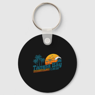 Chaveiro Férias de verão na praia vintage Tampa Y Flórida S