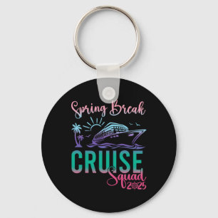 Chaveiro Férias de Viagem da Família Spring Break Cruise Sq