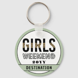 Chaveiro Férias de Viagem de Meninas de Fim de Semana Perso