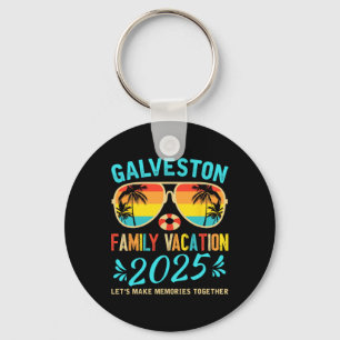Chaveiro Férias em Família ao Estilo Vintage Galveston Beac