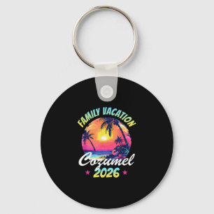 Chaveiro Férias em Família Cozumel 2026 Retro Praia S