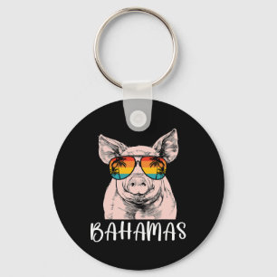 Chaveiro Férias Familiares Retro Bahamas Porcos Bahamas Sou