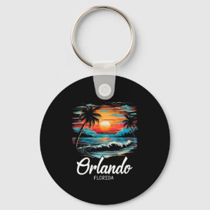 Chaveiro Férias Familiares Retro Sunset Florida Orlando
