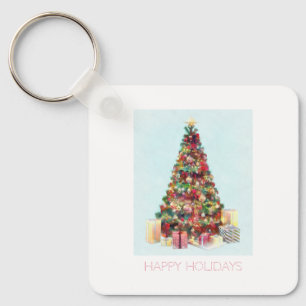 Chaveiro Férias Felizes. Árvore de Natal