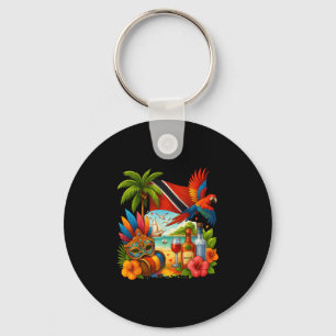 Chaveiro Férias no Caribe em Trinidad e Togo Bandeira de Tr