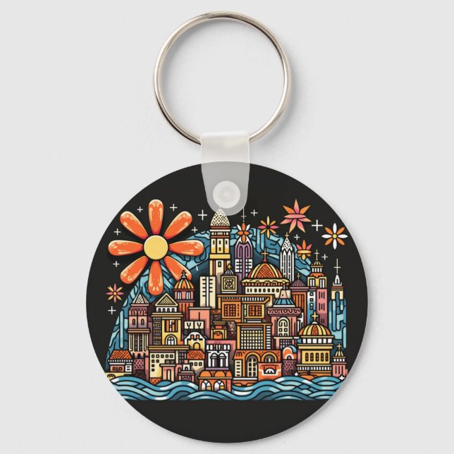 Chaveiro férias numa ilha (Frente)