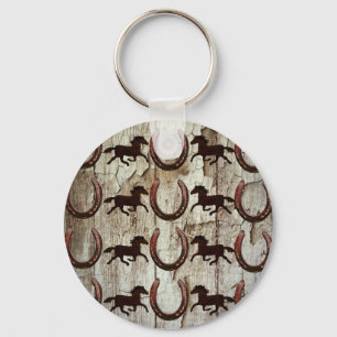 Chaveiro Ferraduras dos cavalos nos presentes de madeira do