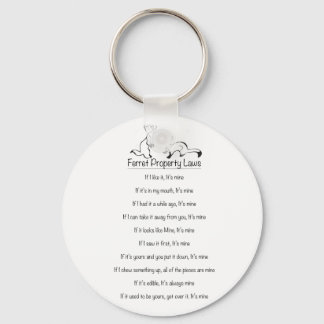 Chaveiro Ferret Property Laws Keychain