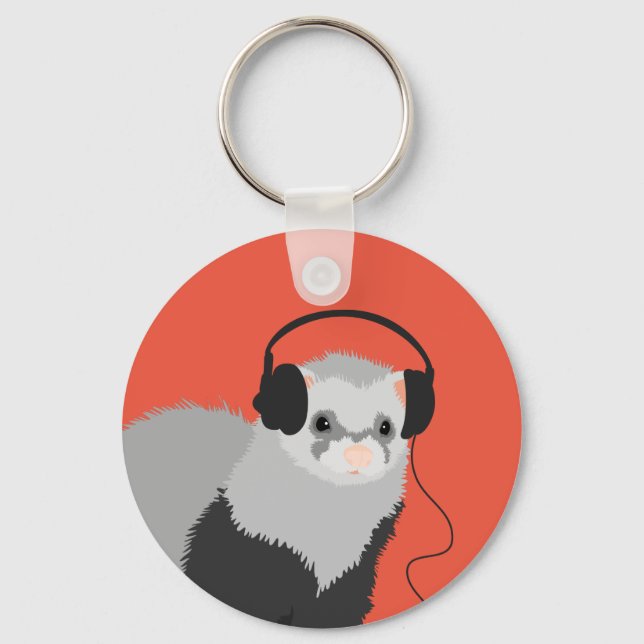 Chaveiro Ferret QR Code Music Lover (Frente)