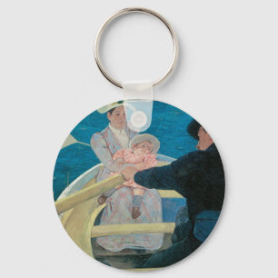 Chaveiro Festa barco de Mary Cassatt, Vintage Fine Art
