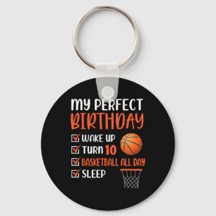 Chaveiro festa de aniversário de Basquete 10º Menino Bda
