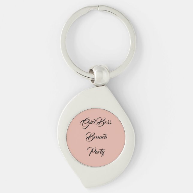 Chaveiro Festa de Brunch de Girlboss (Frente)