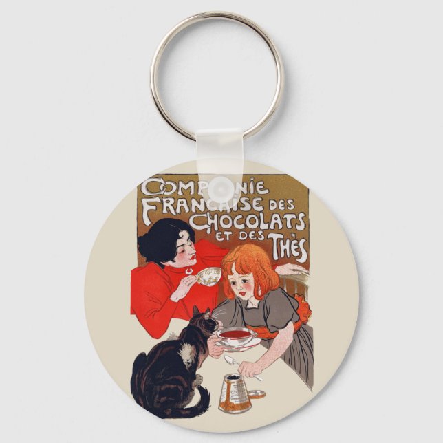 Chaveiro Festa de Chocolate Francês Steinlen Arte (Frente)