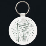 Chaveiro Festa de Despedida de Solteiro Modern Retro Last S<br><div class="desc">Pingente Festa de Despedida de Solteiro Modern Retro Last Swing Golf Verde</div>