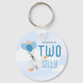 Chaveiro Festa de segundo aniversário de Ganso de Dois Bobo