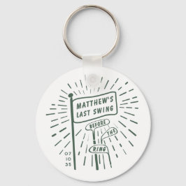 Chaveiro Festa de Solteiro Modern Retro Last Swing Golf Ver