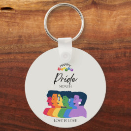 Chaveiro Festa do Mês do ORGULHO LGBTQ da Aquarela