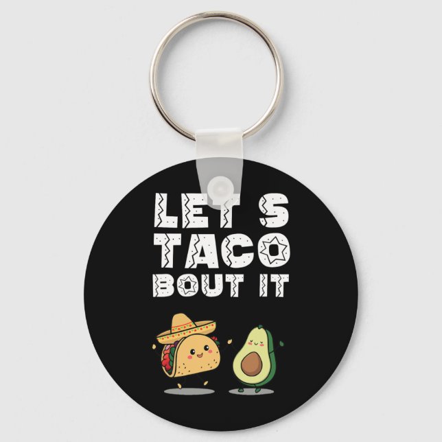 Chaveiro Festa Engraçado Taco Sobre Taco Cinco De Mayo (Frente)