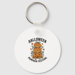 Chaveiro Festival de Abóbora de Halloween Jack O Lantern Vi