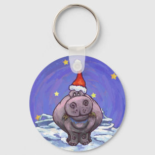 Chaveiro Festivo Hippo Holiday