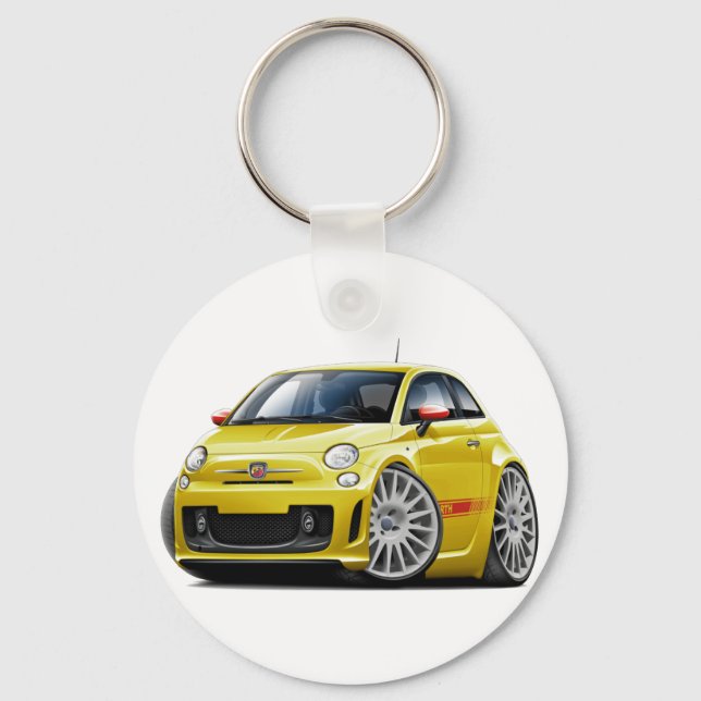 Chaveiro Fiat 500 Abarth Yellow Car (Frente)