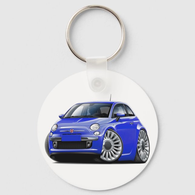Chaveiro Fiat 500 Carro Azul (Frente)