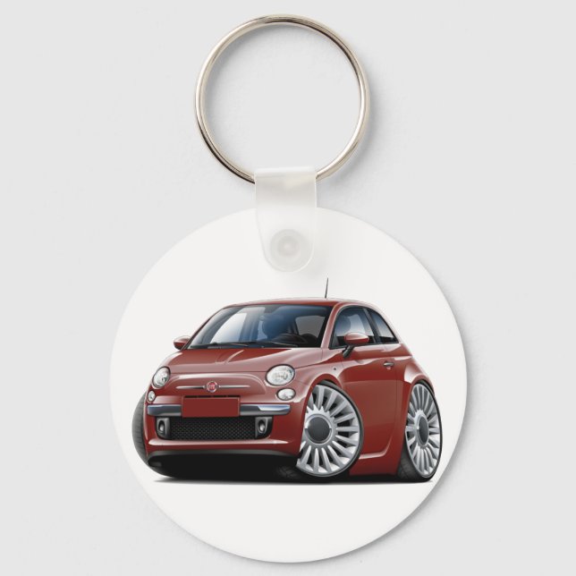 Chaveiro Fiat 500 Carro Maroon (Frente)