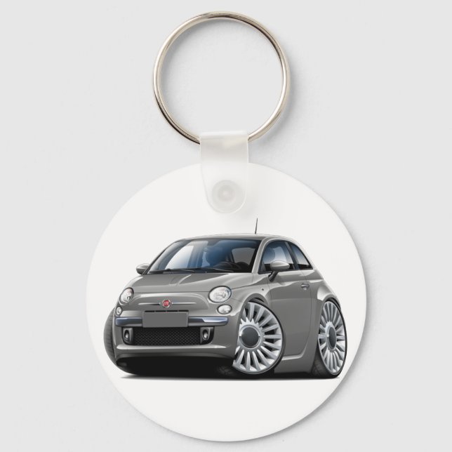 Chaveiro Fiat 500 Cinza (Frente)