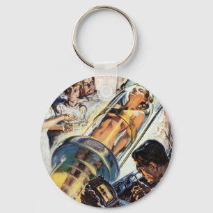 Chaveiro Ficção científica do vintage, experiência do