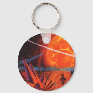 Chaveiro Ficção científica retrô, planeta de ficção científ