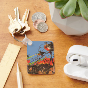 Chaveiro Ficção científica vintage HG Wells Guerra dos Mund