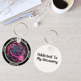 Chaveiro Ficha de Sobriedade Rosa | Presente de Recuperação