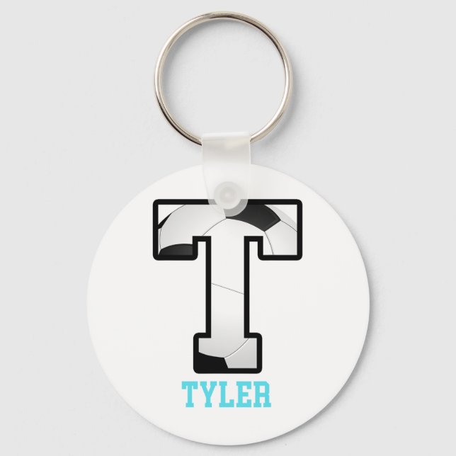 Chaveiro Field Goal Letter Tyler Alphabet Soccer  (Frente)