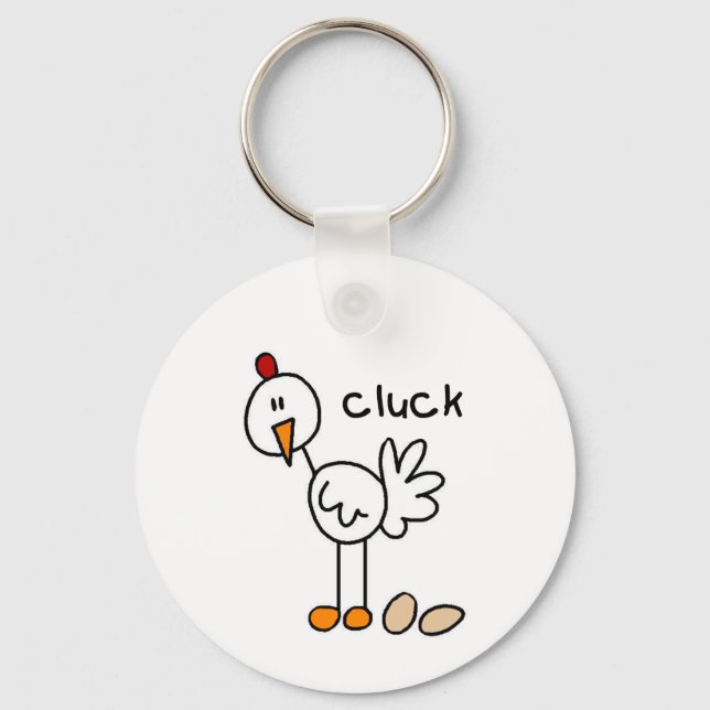 Chaveiro Figura camiseta e presentes da vara da galinha (Frente)