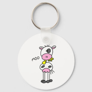 Chaveiro Figura camiseta e presentes da vara da vaca