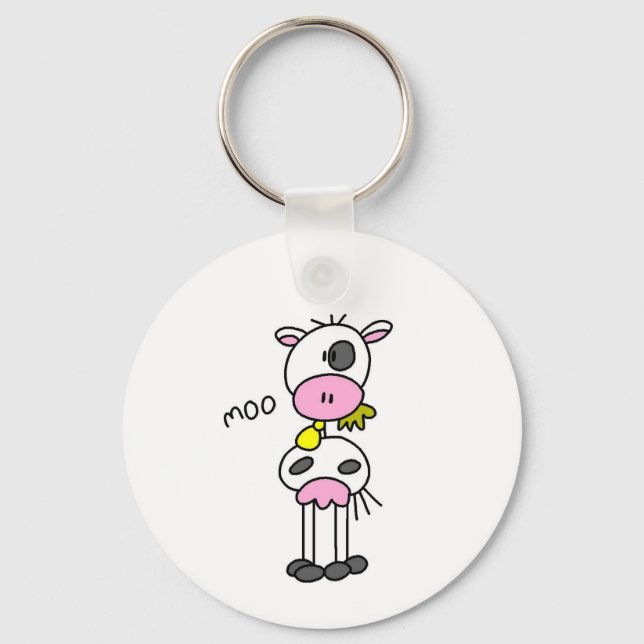 Chaveiro Figura camiseta e presentes da vara da vaca (Frente)