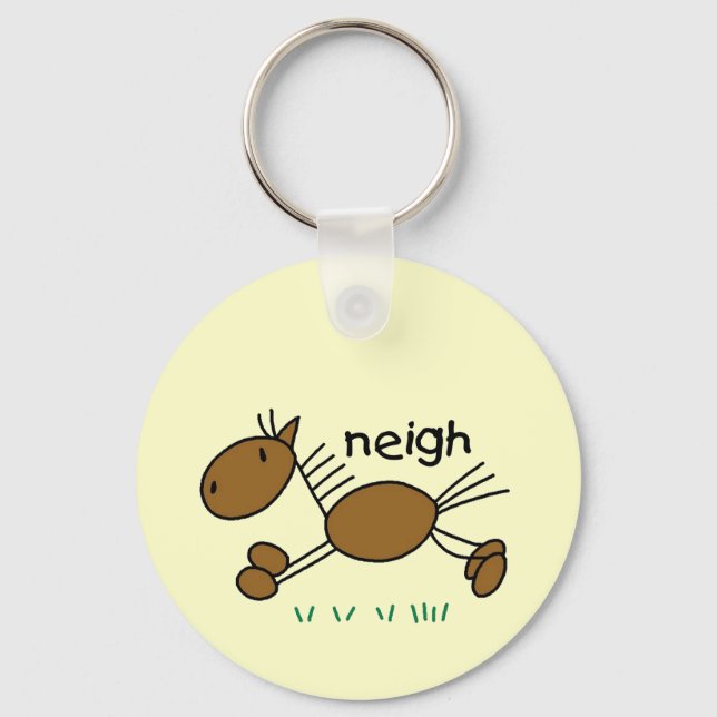 Chaveiro Figura camiseta e presentes da vara do cavalo (Frente)