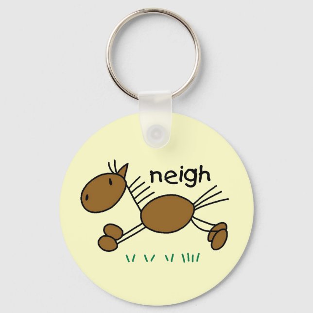 Chaveiro Figura camiseta e presentes da vara do cavalo (Frente)