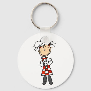 Chaveiro Figura camiseta e presentes da vara do cozinheiro