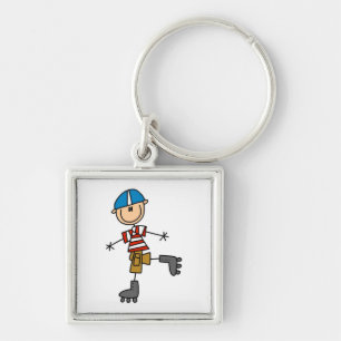 Chaveiro Figura de Bastão de Patinação no Rolo