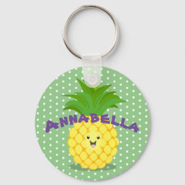 Chaveiro Figura de desenho animado da fruta tropical do aba