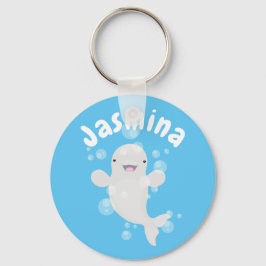 Chaveiro Figura de desenho animado de bolhas de baleia belu