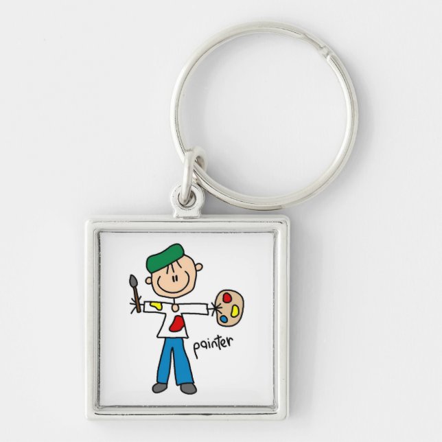 Chaveiro Figura de Palito de Pintor (Frente)