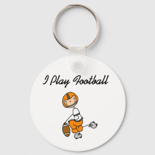 Chaveiro Figura laranja da vara eu jogo o futebol