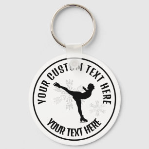 Chaveiro Figura Patinação De Gelo Personalizada Para Mulher