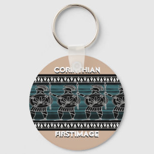 Chaveiro Figura preta grega guarda