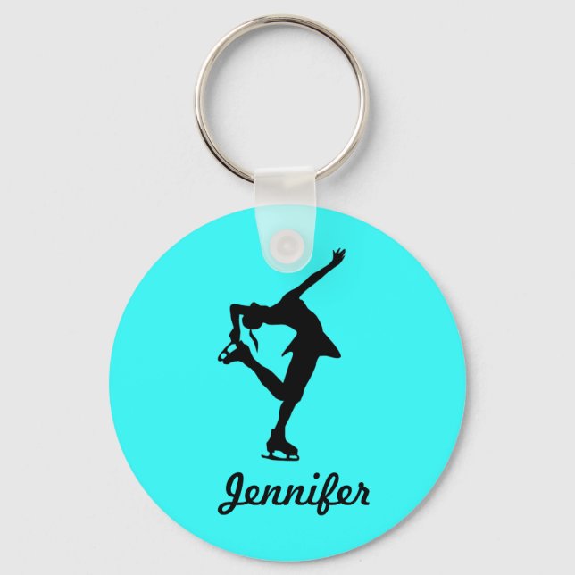 Chaveiro Figura Skater Girl & Name Key Chain (Aqua) (Frente)