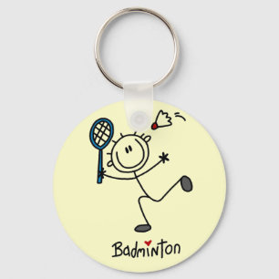 Chaveiro Figura t-shirt e presentes da vara do Badminton