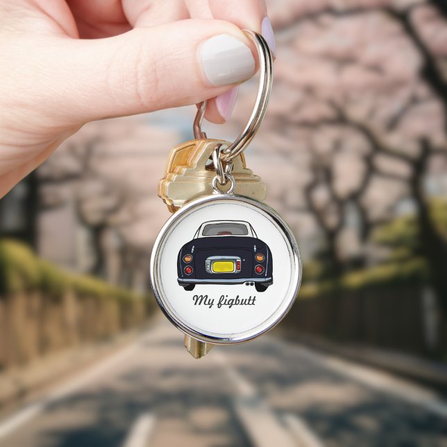 Chaveiro Figuras Engraçado Black Figaro Car Name (Cute black figaro car keychain with space for your name)